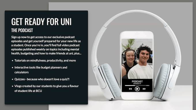 限定ポッドキャストを使用してメールアドレスを収集する方法