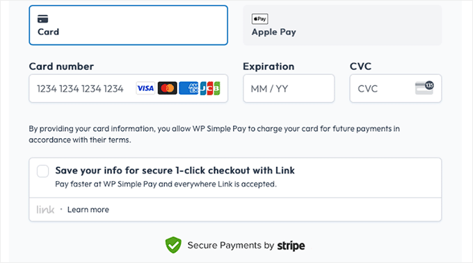 Stripe için güven rozeti