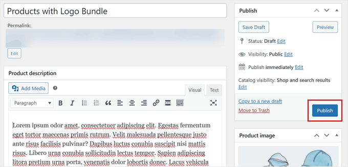 Publicarea pachetului de produse YITH Publicarea pachetului de produse YITH