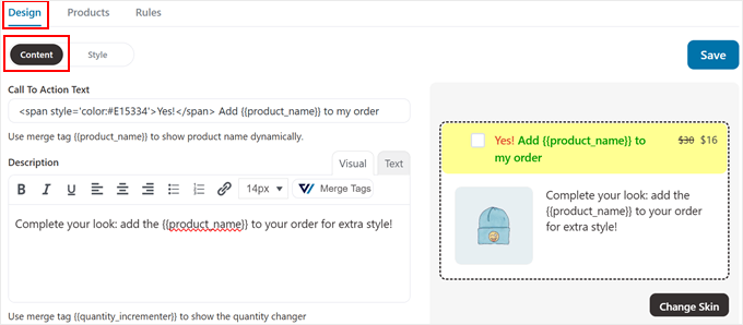Editing the FunnelKit order bump's text Editing the FunnelKit order bump's text