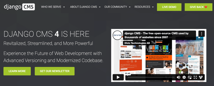 Django CMS Home Page