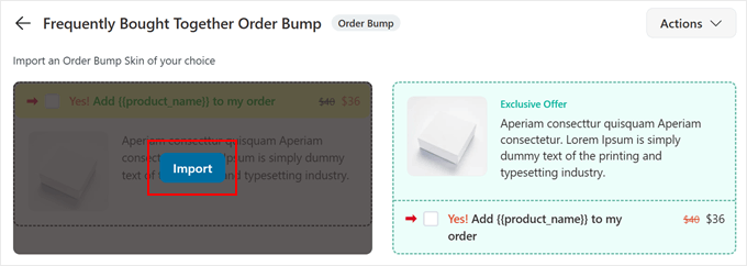 Importarea unei teme de suplimentare a comenzii FunnelKit