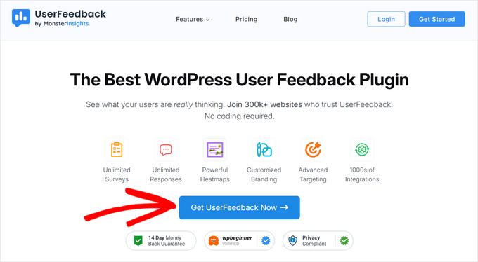 Click on the Get UserFeedback Now button