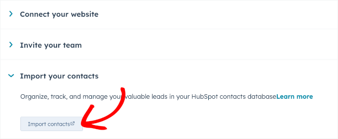 Importarea contactelor în HubSpot