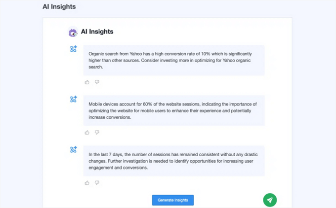 AI Insights MonsterInsights