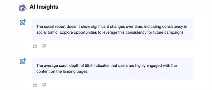 Aperçus IA de MonsterInsights