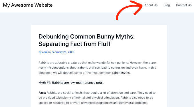 Ein Beispiel für ein benutzerfreundliches Navigationsmenü Ein Beispiel für ein benutzerfreundliches Navigationsmenü