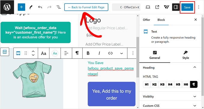 Customizing a FunnelKit offer page Customizing a FunnelKit offer page