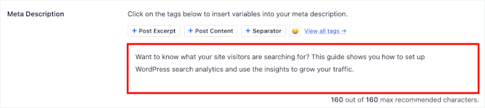 Meta açıklamasını optimize etme Meta açıklamasını optimize etme