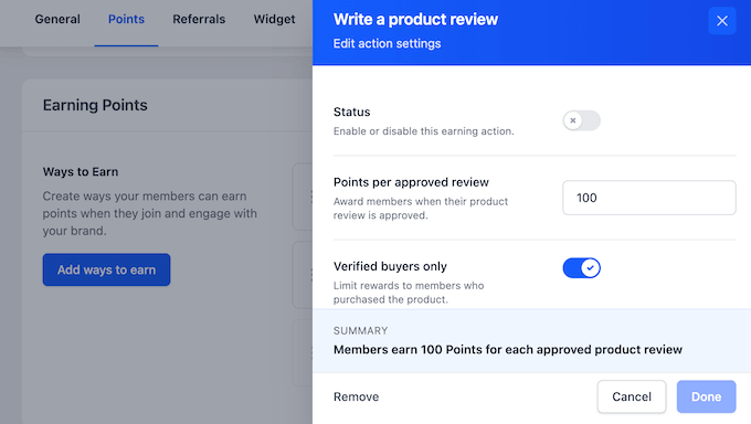 Premiare i clienti per aver pubblicato una recensione di un prodotto sul tuo negozio