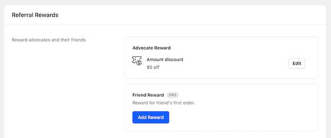 Aggiungere ricompense per referral al tuo negozio online