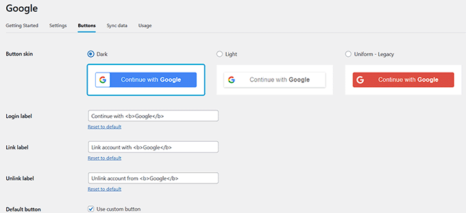 Wybierz styl przycisku