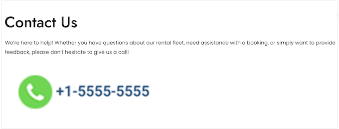 自動車ウェブサイトにクリック・トゥ・コールボタンを作成する