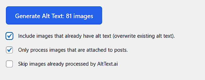 Click the Generate Alt Text button Click the Generate Alt Text button