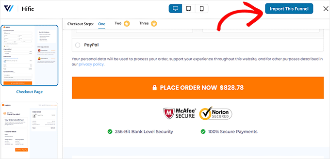 Bu Huniyi İçe Aktar düğmesine tıklayın