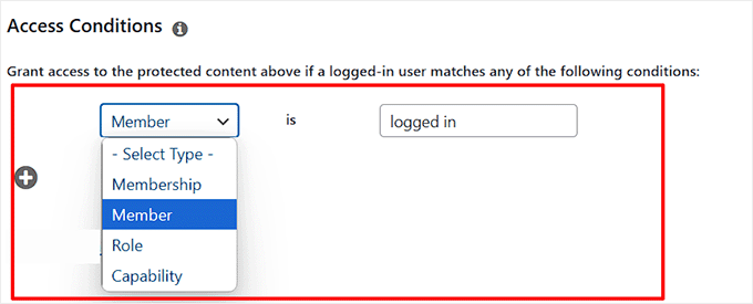 アクセス条件を設定する