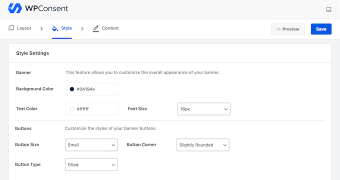 Customizing your website's compliance banner to perfectly suit your WordPress theme