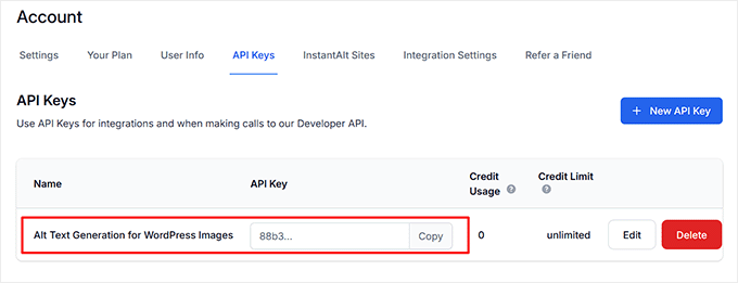 Copy AltText.ai API key Copy AltText.ai API key