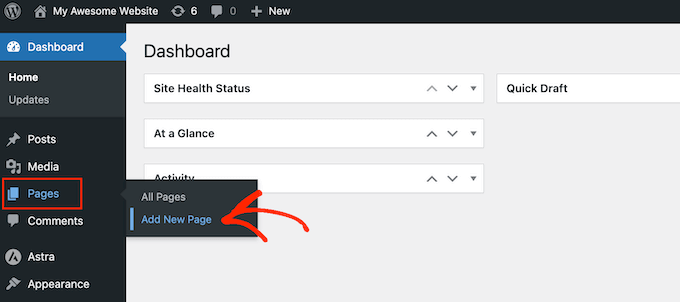 How to add more pages to your WordPress wedding website