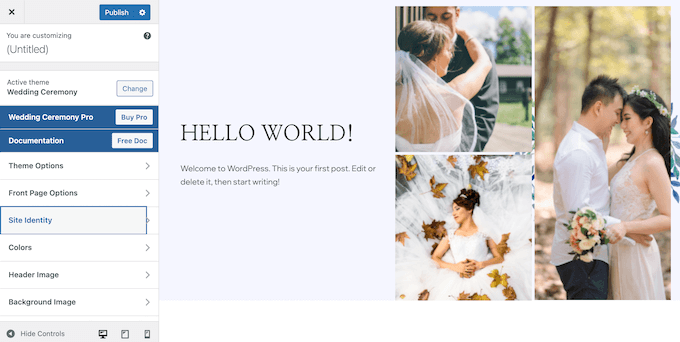 How to customize a wedding theme 