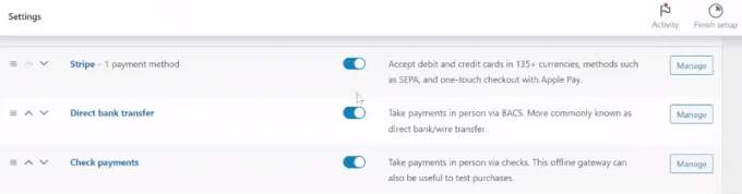 Désactivation des méthodes de paiement dans WooCommerce