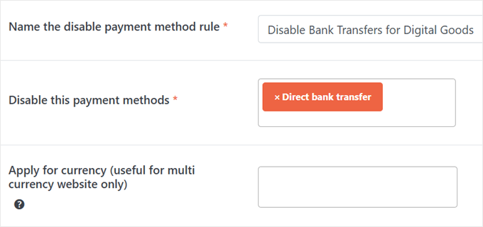 Désactivation des virements bancaires pour les produits numériques