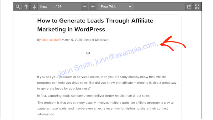 Comment ajouter un filigrane dynamique à vos PDF