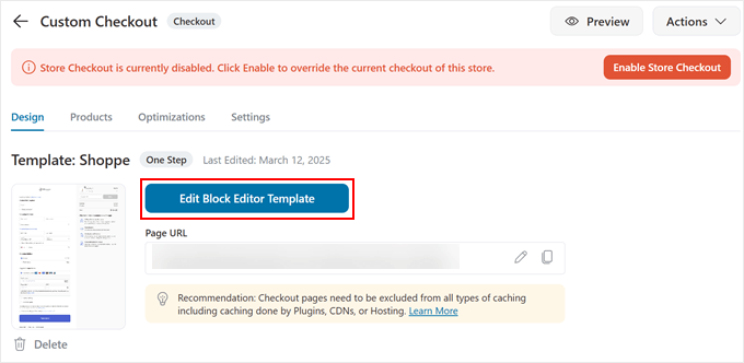 Editarea unei pagini de checkout FunnelKit folosind editorul de blocuri