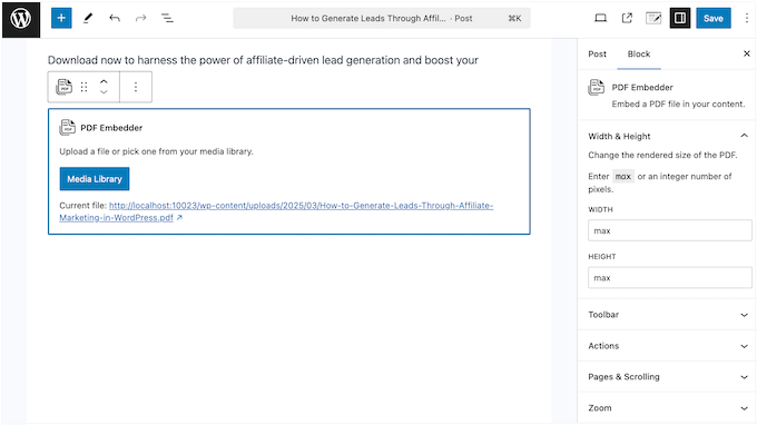 Comment personnaliser le lecteur PDF sur votre site WordPress