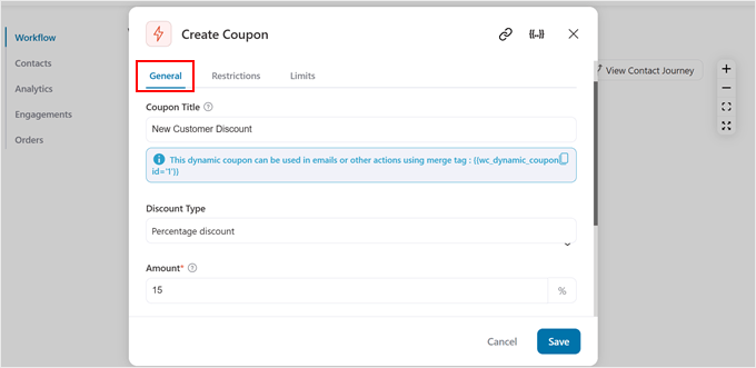 Creating a new coupon with FunnelKit