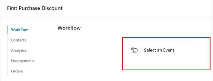 Choosing an event to trigger a FunnelKit automation