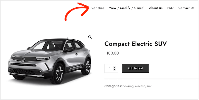 レンタカーウェブサイトにナビゲーションメニューを追加する方法