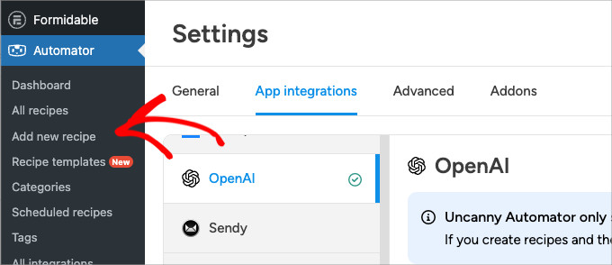 OpenAI add new recipe OpenAI add new recipe