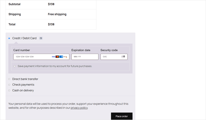 Exemple de désactivation de PayPal pour les commandes de grande valeur avec WPCode