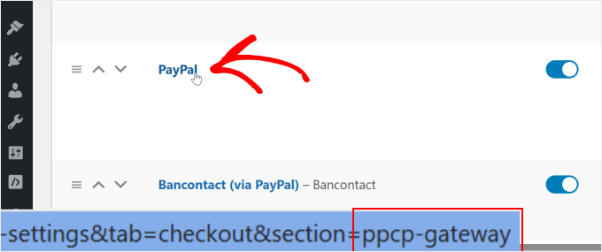 ID de la passerelle de paiement PayPal