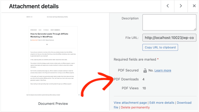 Suivi des vues et des téléchargements de fichiers