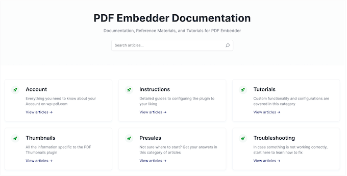 Documentation en ligne de PDF Embedder