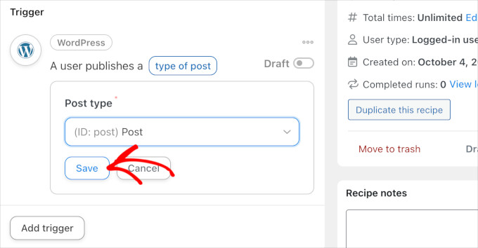 Choose post type in Uncanny Choose post type in Uncanny