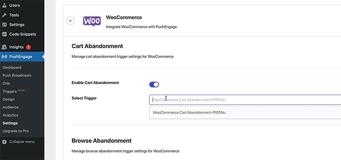 Envie notificações push de abandono de carrinho no WooCommerce