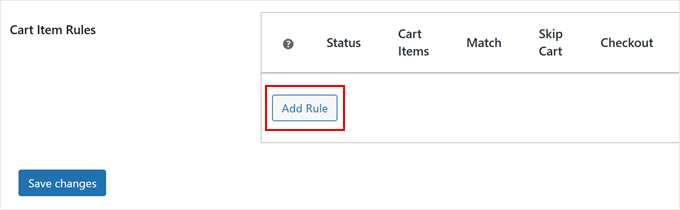 Lägga till en regel för att aktivera SkipCart