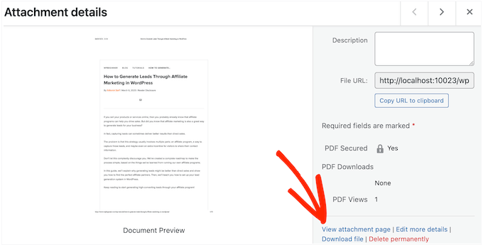 Revue de PDF Embedder : création automatique de pages de pièces jointes