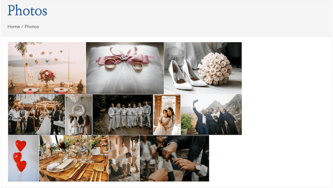Adding a photo gallery to your wedding website