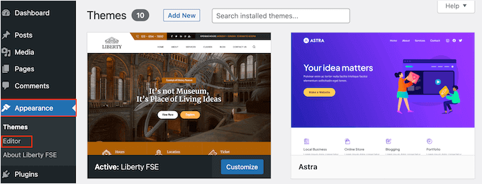 Customizing your site using a full-site-editor (FSE) WordPress theme