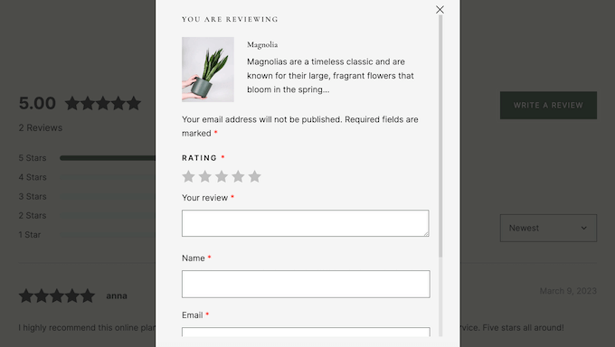 Accepting customer reviews on your e commerce store
