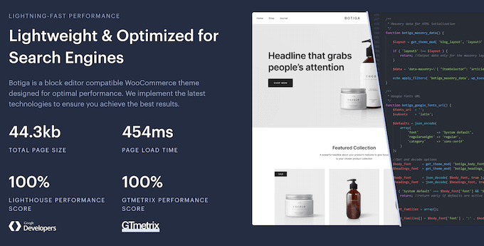 An example of a high-performing, fast WooCommerce theme 