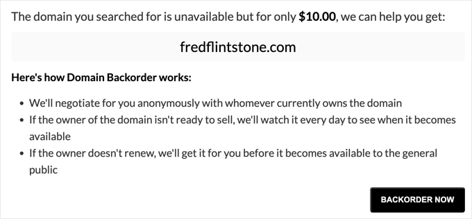 How Domain Backorder Works