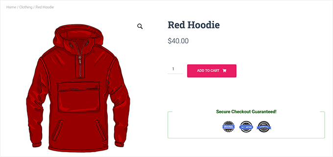 Tüccar ile eklenen güven rozetlerinin önizlemesi