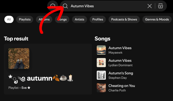 プレイリストの検索
