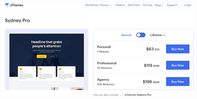 Sydney's pricing and plans 
