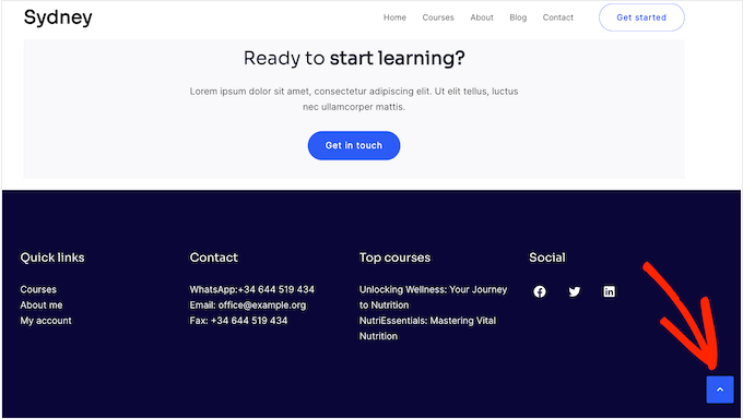 How to add a 'scroll to top' button to your WordPress website